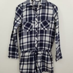 Aerie Women’s Flannel Plaid Romper Size Small
